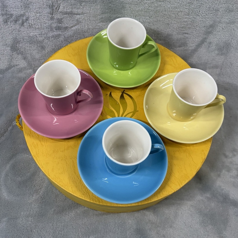 Vintage Classic Coffee & Tea Set 6 Cups and 6 Saucers in Round Box Vintage - NIB - Picture 5 of 10